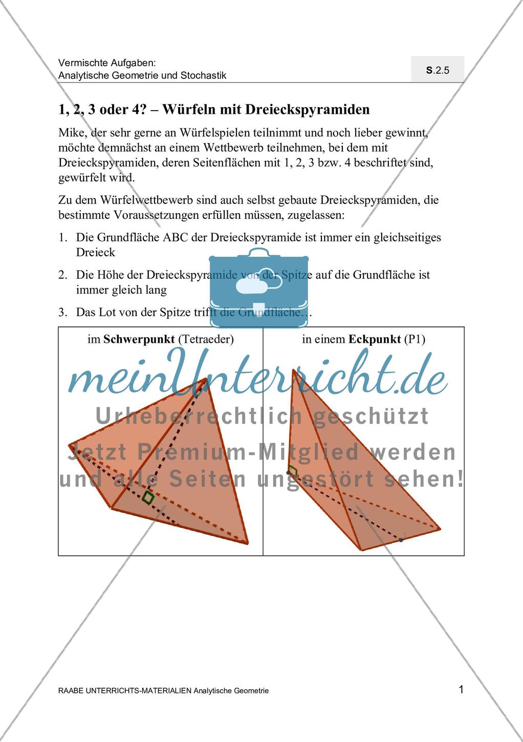 Aufgaben: Würfeln mit Dreieckspyramiden Preview 3