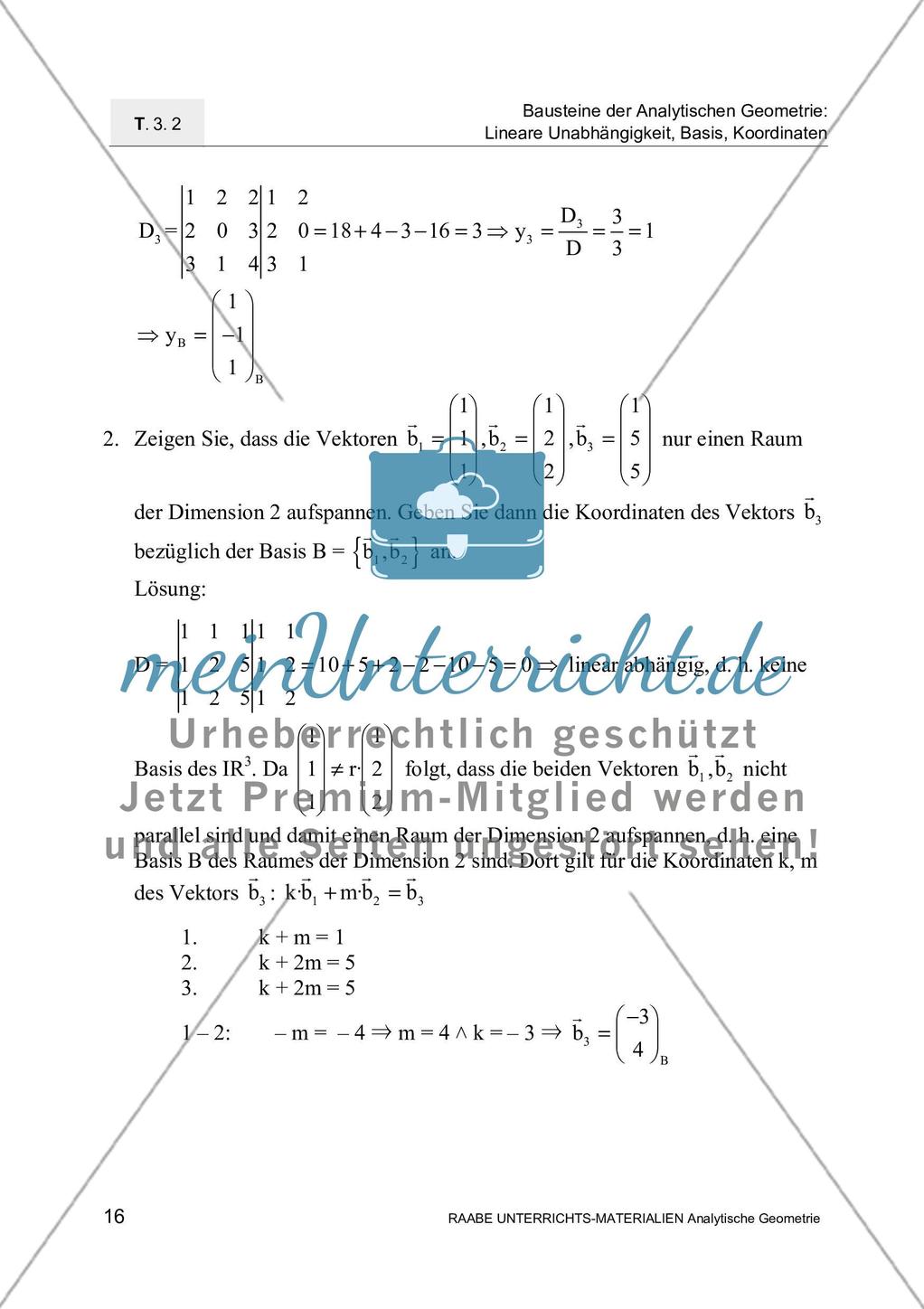 Mathematische Grundlagen: Arithmetischer Vektor- und Punktraum Preview 7