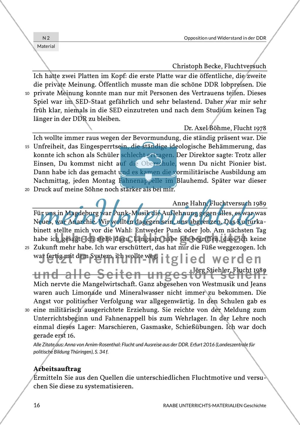 Der Begriff Opposition in der DDR und Fluchtmotive Preview 5