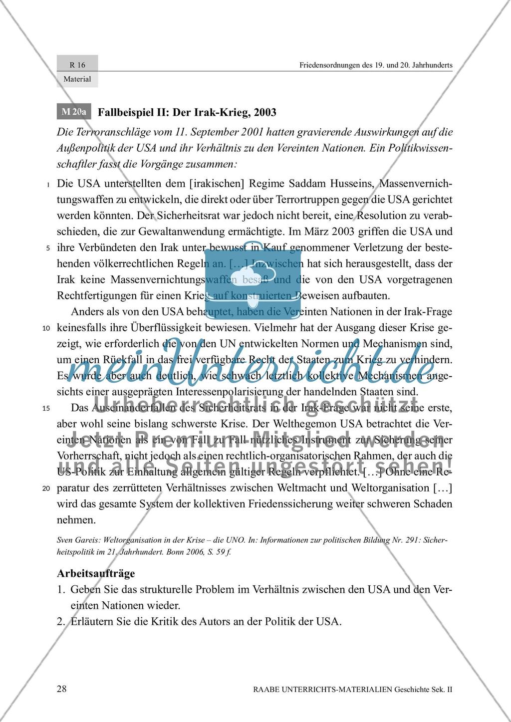 Die Vereinten Nationen: Die Rolle der USA und eine Reform des Sicherheitsrats Preview 1