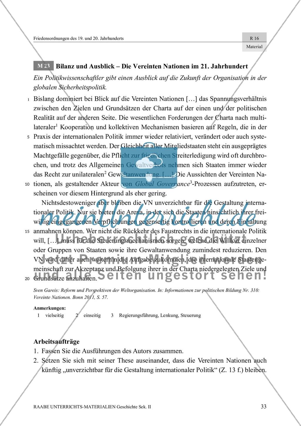 Die Vereinten Nationen: Die Rolle der USA und eine Reform des Sicherheitsrats Preview 6