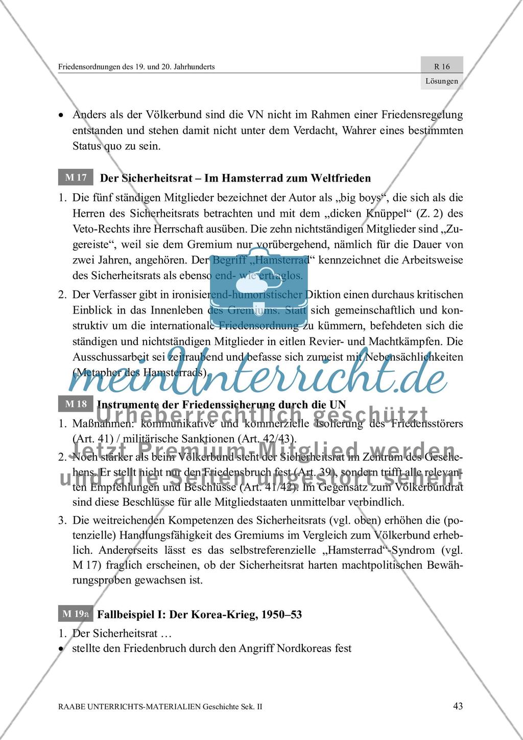Friedensordnungen des 19. und 20. Jahrhunderts: Lösungsvorschläge Preview 10