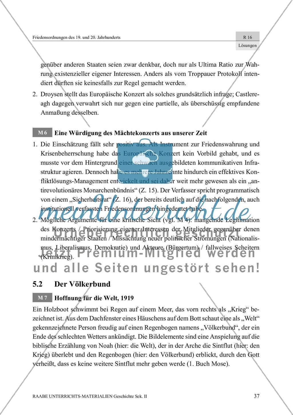 Friedensordnungen des 19. und 20. Jahrhunderts: Lösungsvorschläge Preview 4