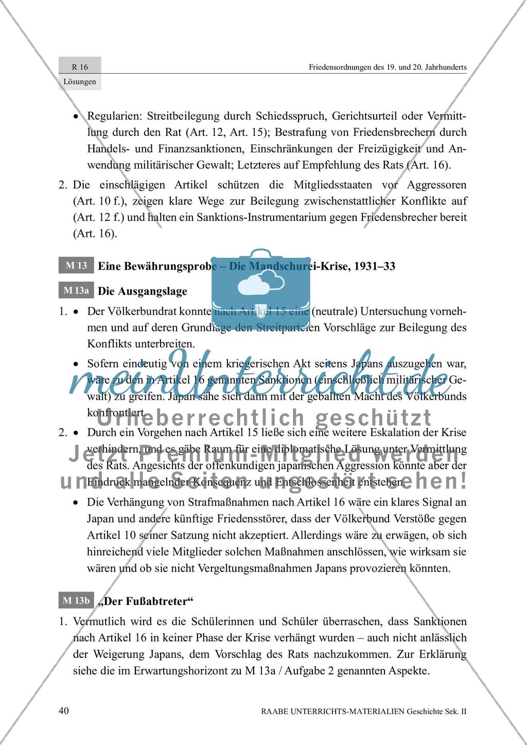 Friedensordnungen des 19. und 20. Jahrhunderts: Lösungsvorschläge Preview 7