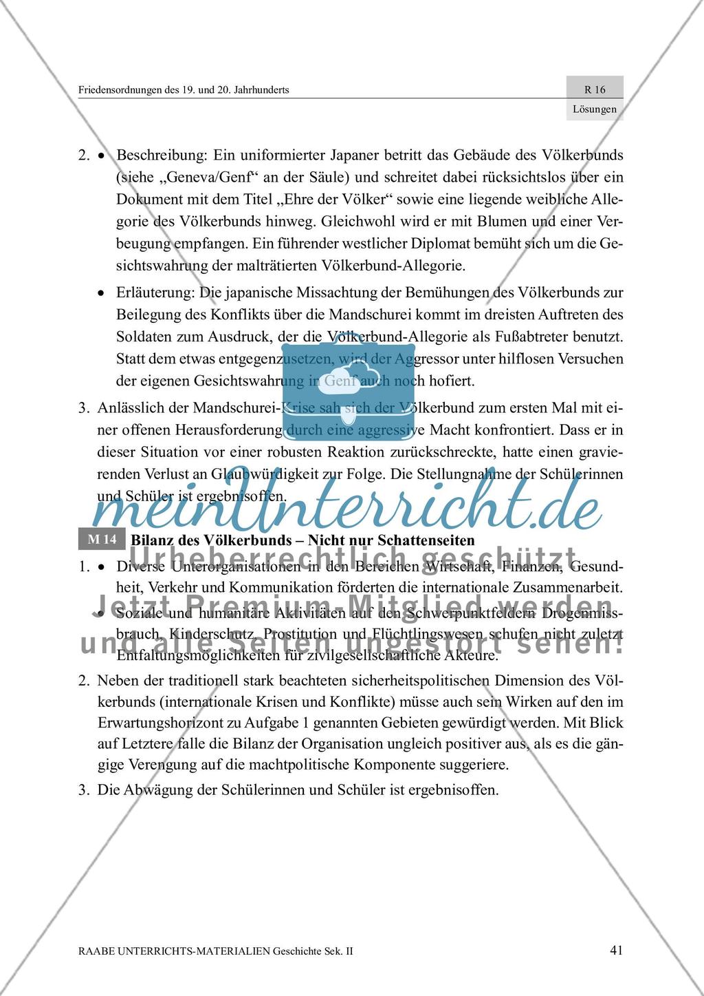 Friedensordnungen des 19. und 20. Jahrhunderts: Lösungsvorschläge Preview 8