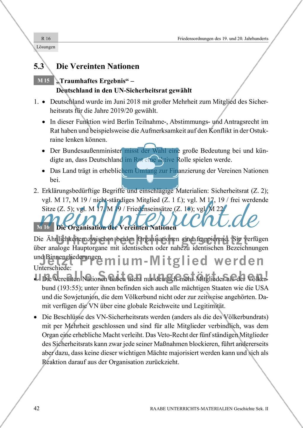 Friedensordnungen des 19. und 20. Jahrhunderts: Lösungsvorschläge Preview 9