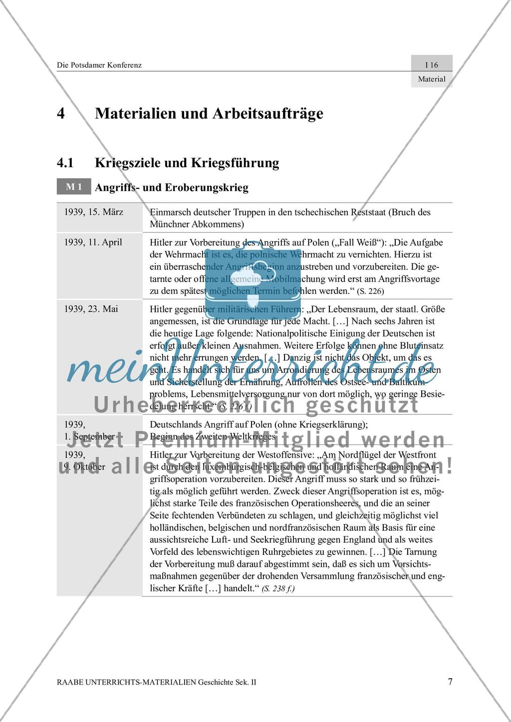 Kriegsziele und Kriegsführung Deutschlands im Zweiten Weltkrieg Preview 1