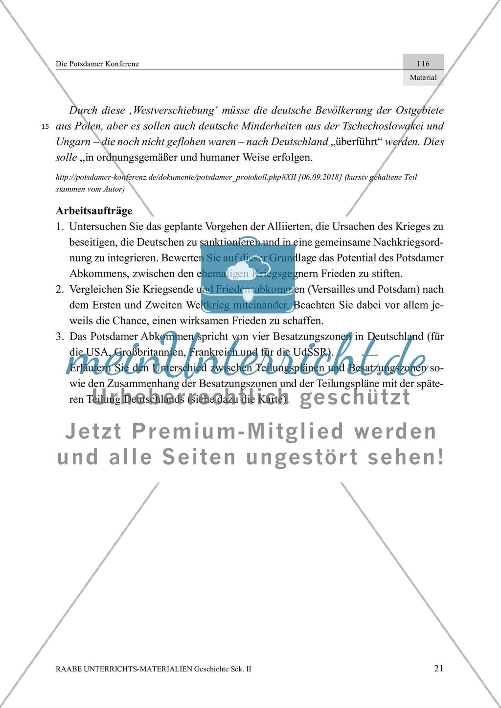 Die Potsdamer Konferenz: Bestimmungen und Meinung der deutschen Bevölkerung Preview 4