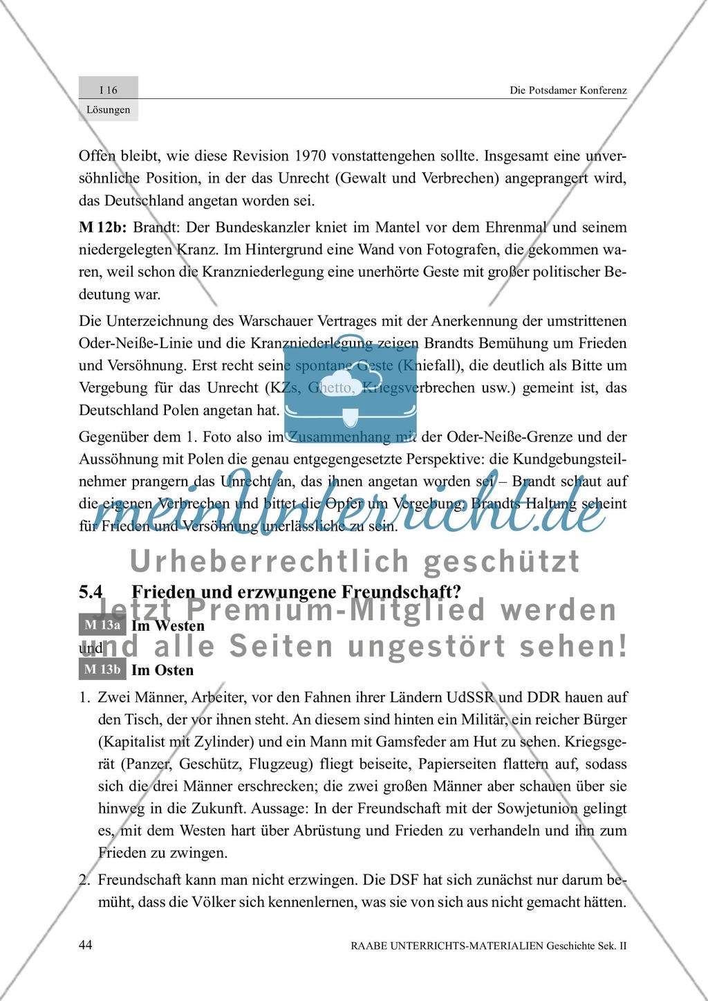 Die Potsdamer Konferenz: Lösungsvorschläge Preview 10