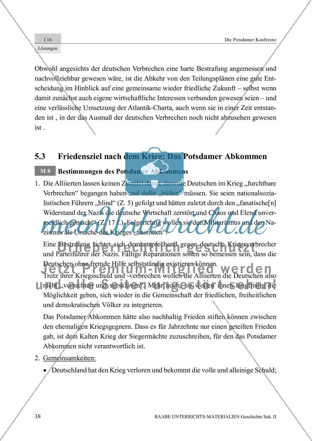 Die Potsdamer Konferenz: Lösungsvorschläge Preview 4