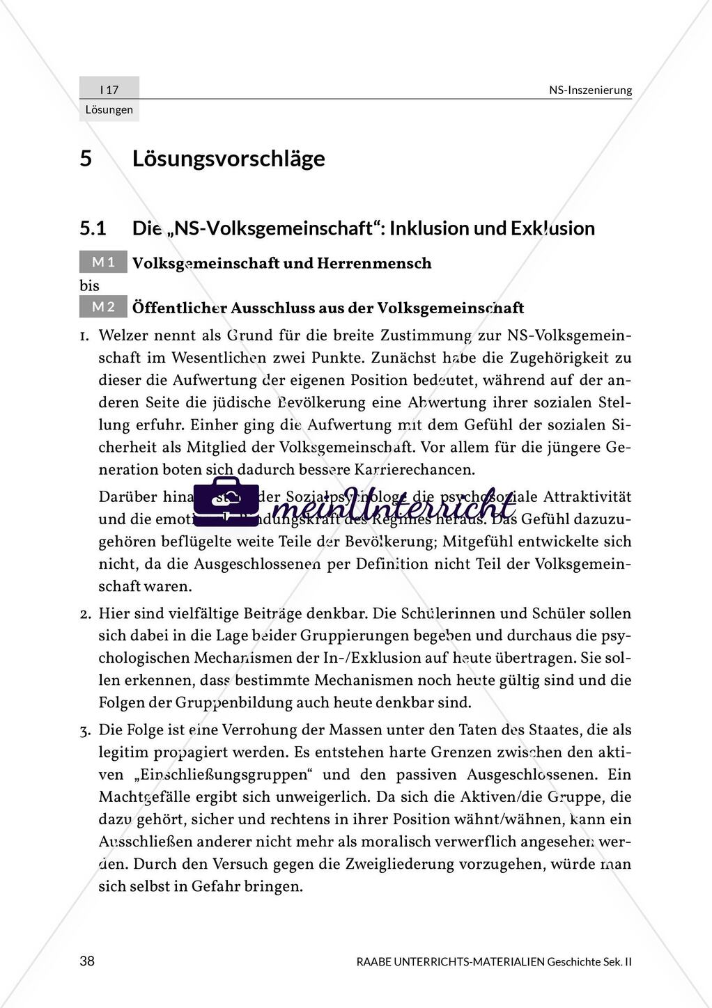 NS-Inszenierung: Lösungsvorschläge Preview 1