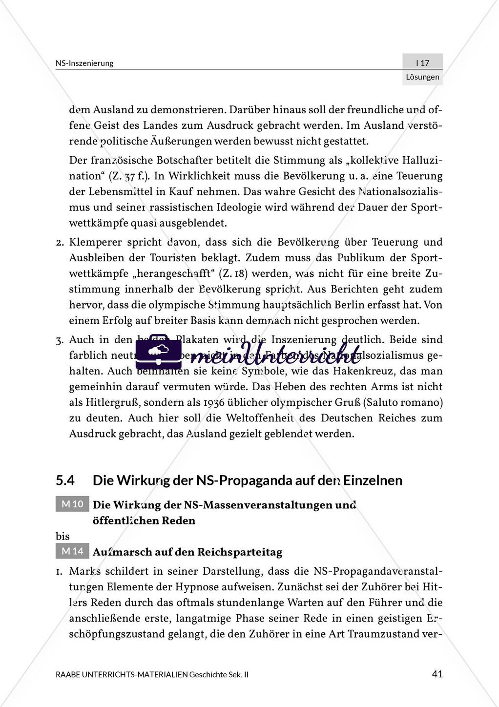 NS-Inszenierung: Lösungsvorschläge Preview 4
