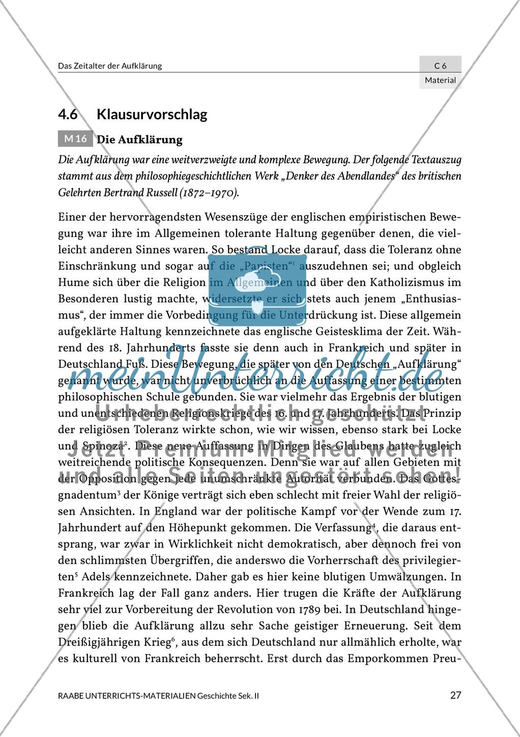 Aufklärung: Klausur- und Lösungsvorschlag Preview 1