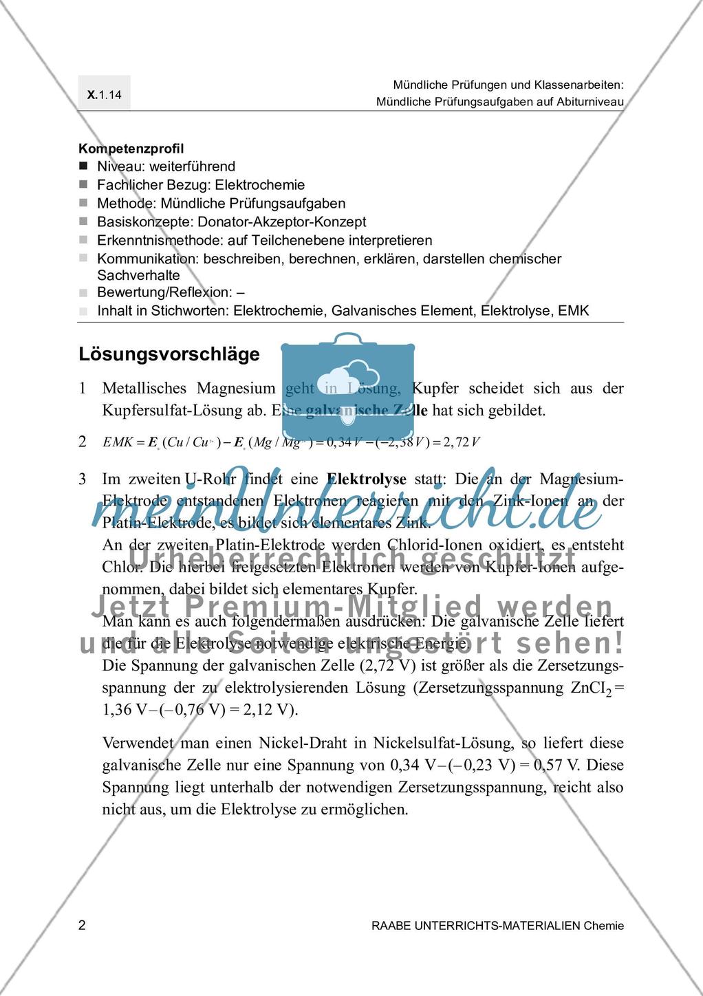 Elektrochemie Aufgaben auf Abiturniveau Stand: Oktober 2018 Preview 4