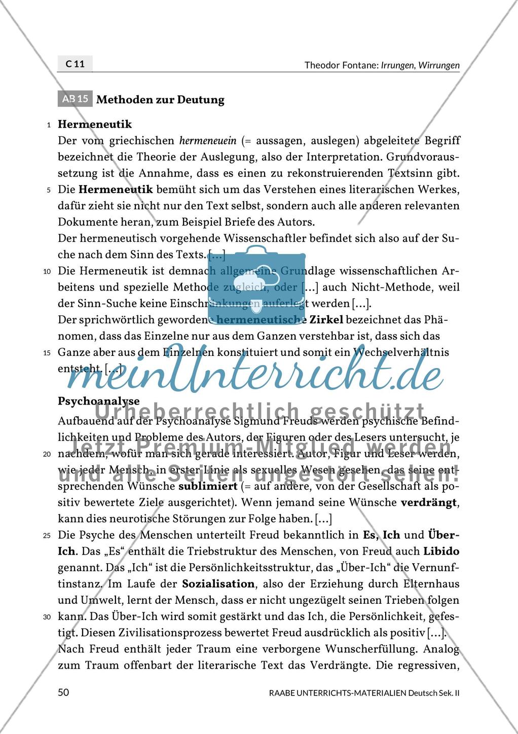 Theodor Fontane: Irrungen, Wirrungen - Interpretation und Modernität Preview 3