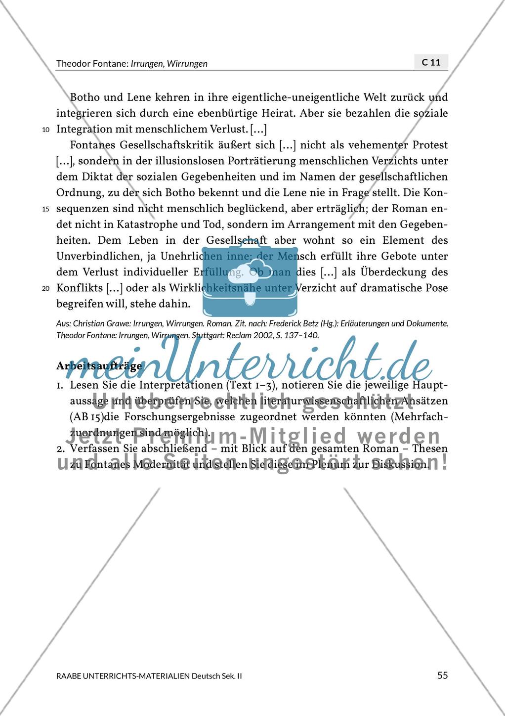 Theodor Fontane: Irrungen, Wirrungen - Interpretation und Modernität Preview 8