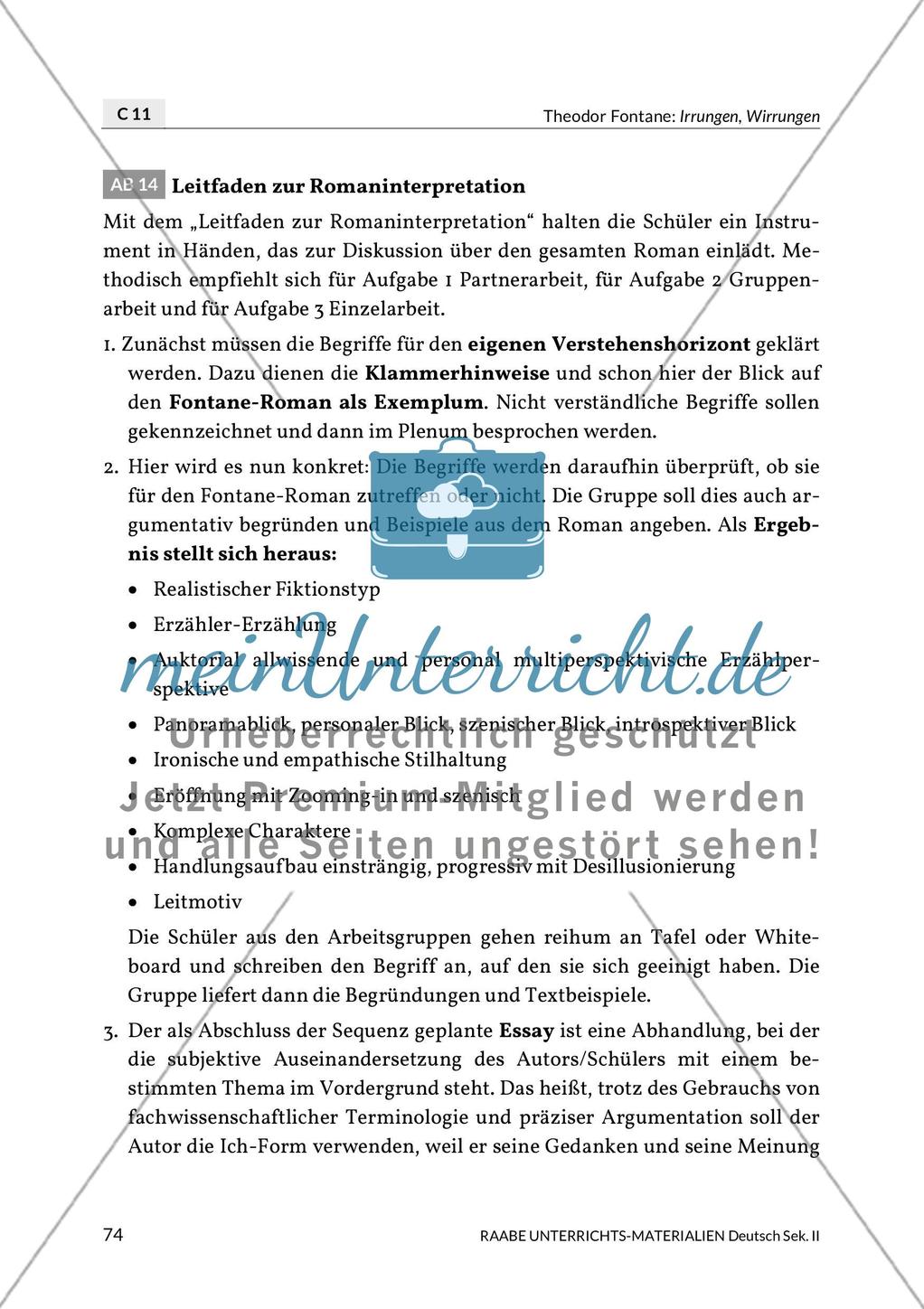 Lösungen zu Interpretation und Modernität Preview 1