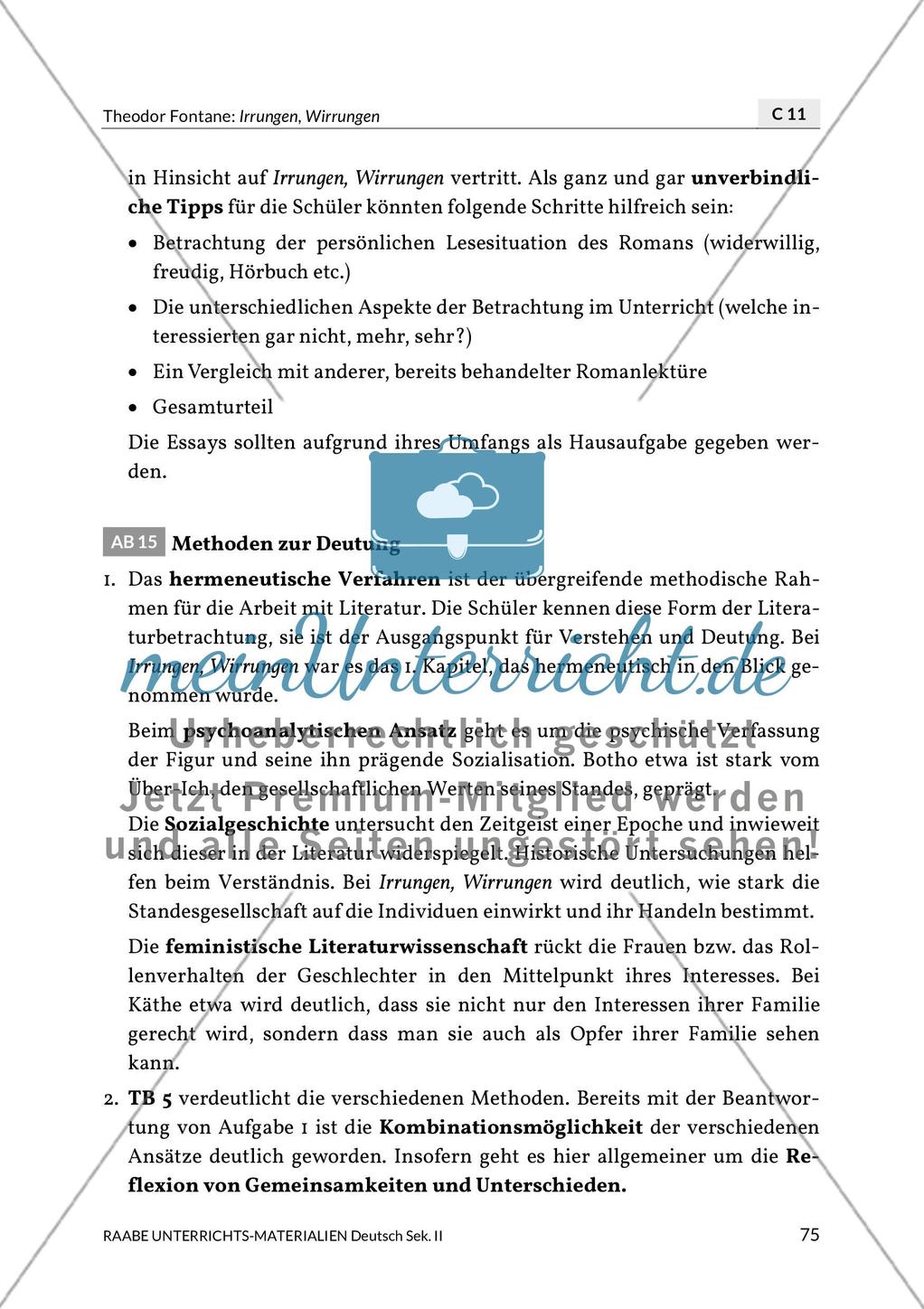 Lösungen zu Interpretation und Modernität Preview 2
