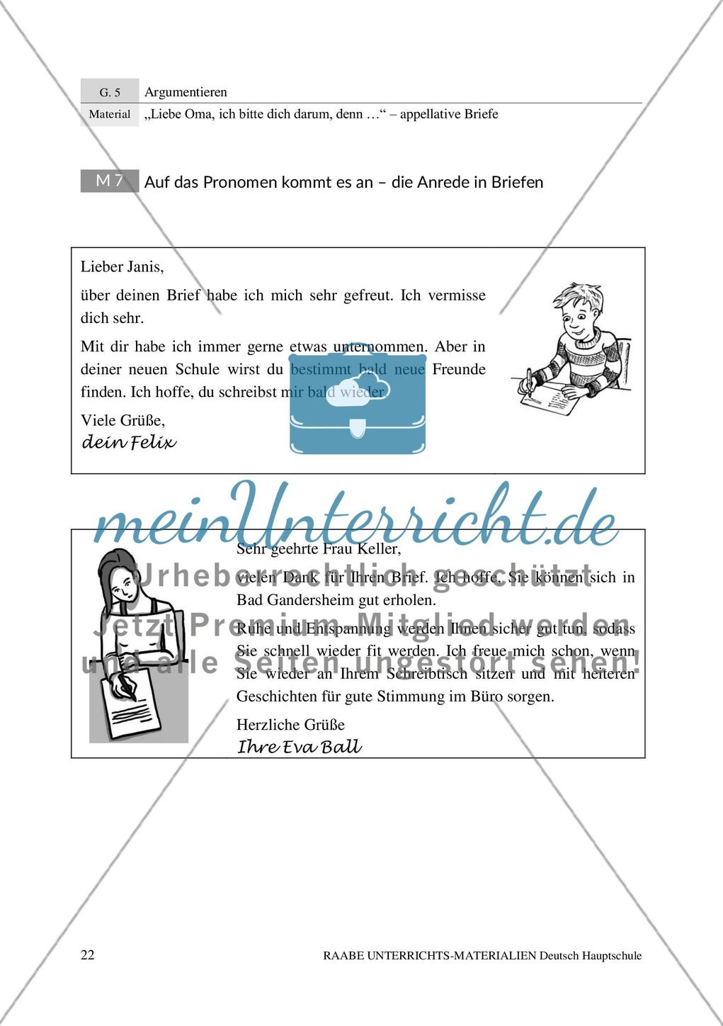 Appellative Briefe: Anredepronomen Preview 1
