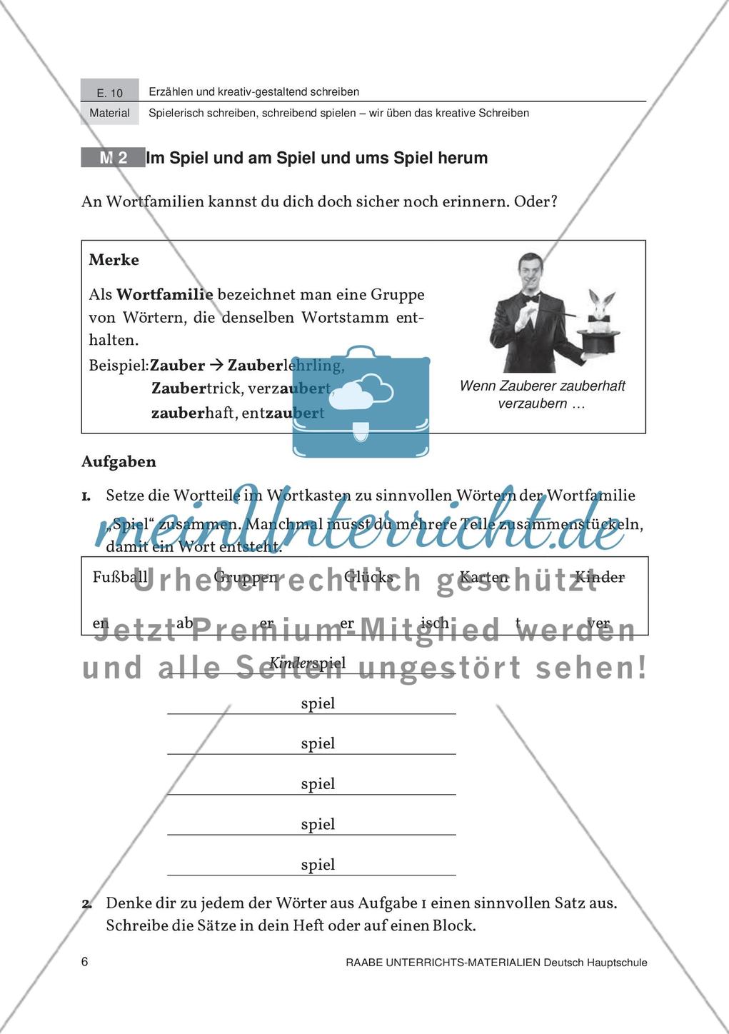 Kreatives Schreiben und Schreibspiele Preview 10