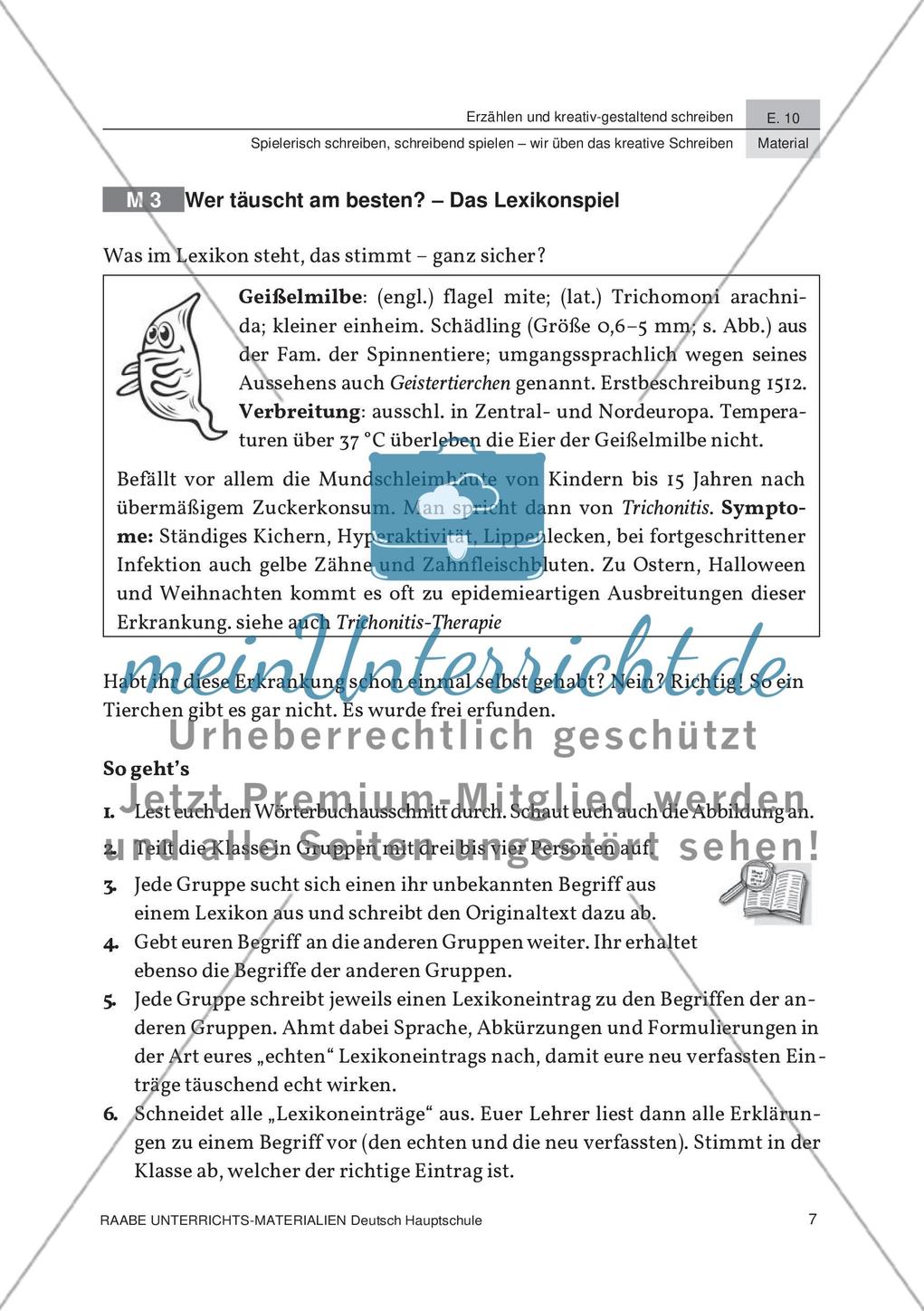 Kreatives Schreiben und Schreibspiele Preview 11