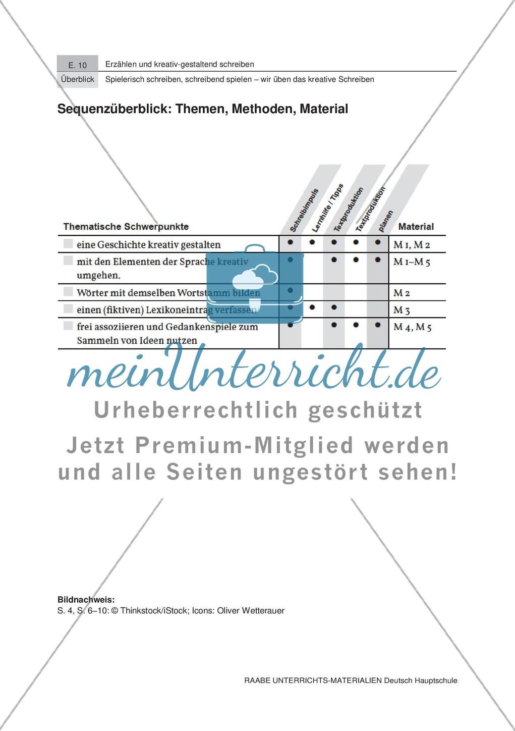 Kreatives Schreiben und Schreibspiele Preview 4