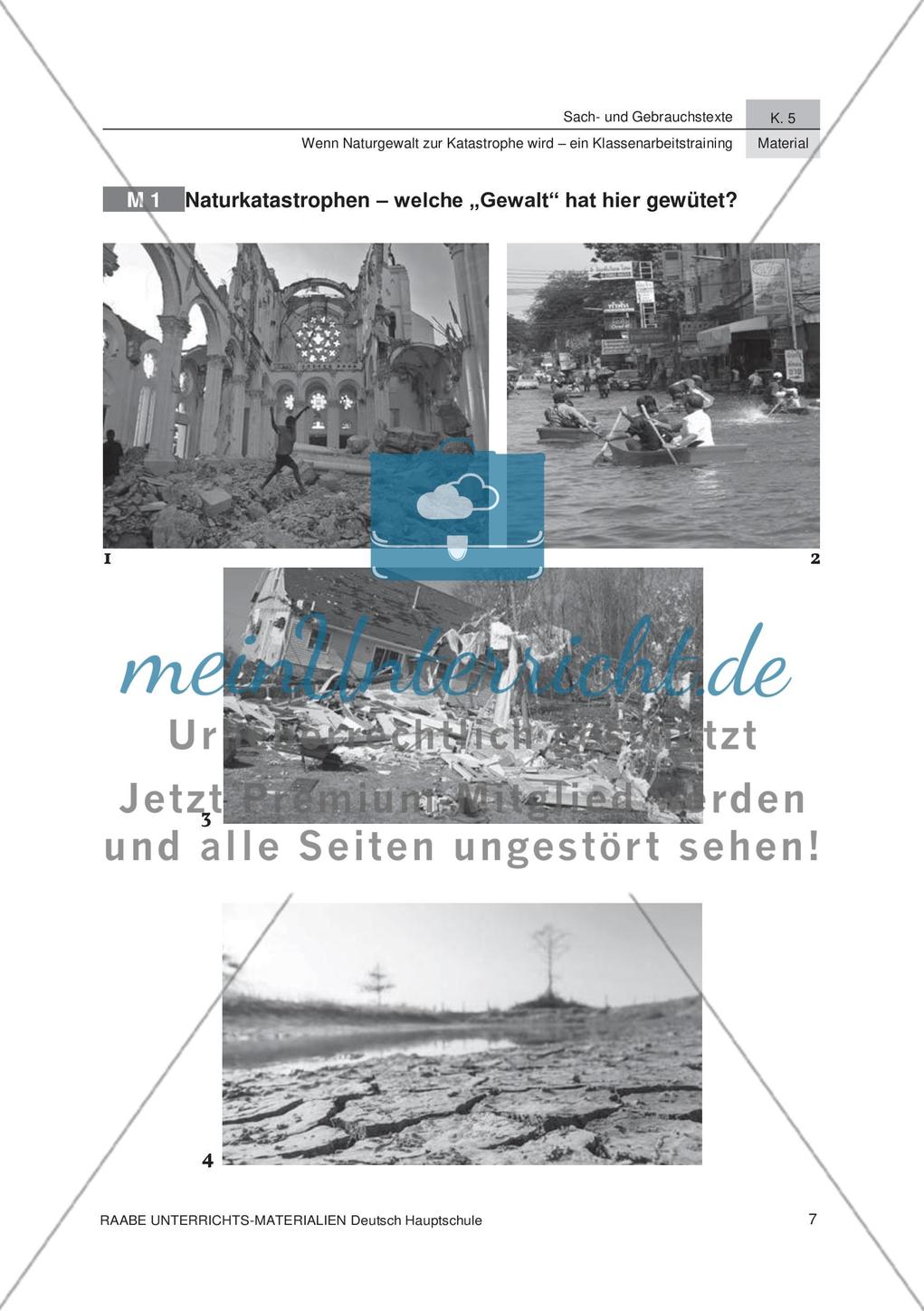 Analyse von Sachtexten zum Thema Naturkatastrophen Preview 1