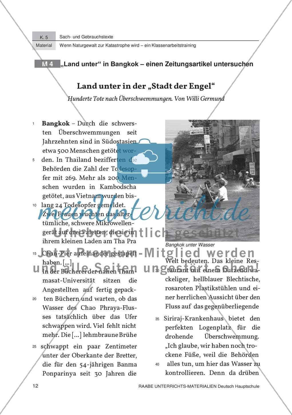 Analyse von Sachtexten zum Thema Naturkatastrophen Preview 6
