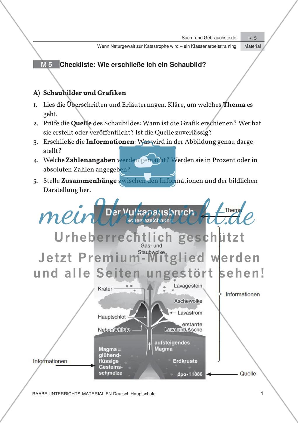 Analyse von Schaubildern zum Thema Naturkatastrophen Preview 1