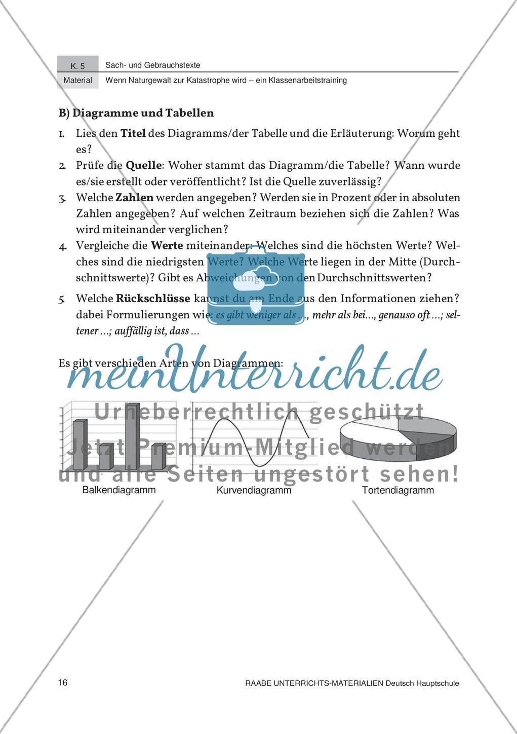 Analyse von Schaubildern zum Thema Naturkatastrophen Preview 2