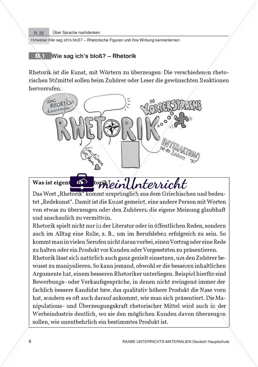 Begriffserklärung Rhetorik Preview 1