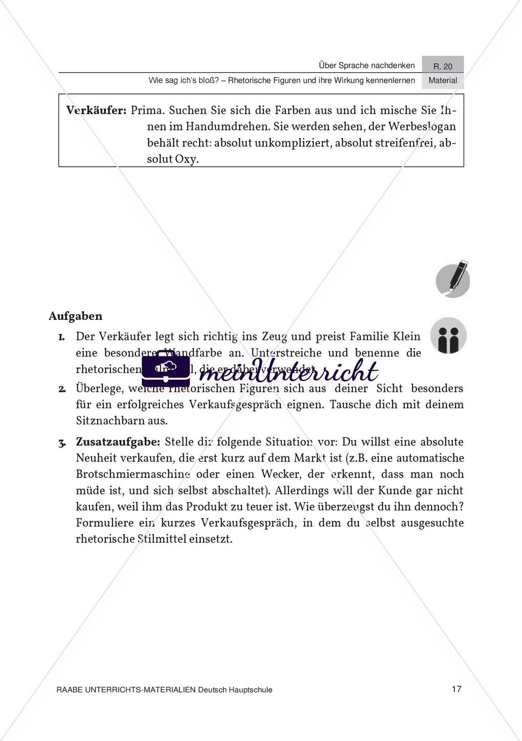 Rhetorische Stilmittel - Verkaufsgespräch Preview 2