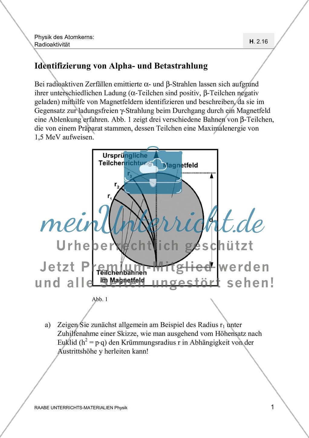 Identifikation von Alpha- und Betastrahlung Preview 4