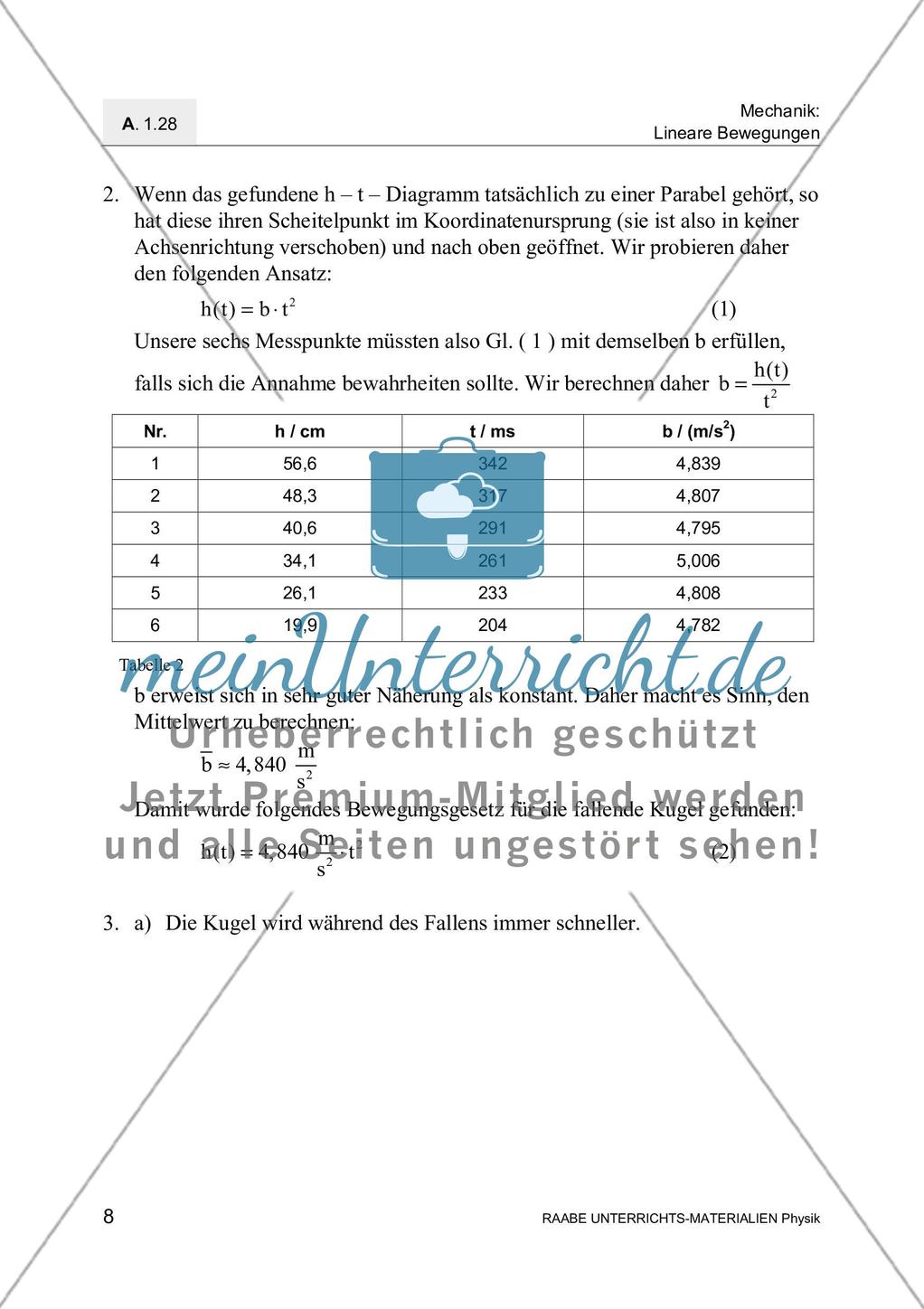 Freier Fall einer Stahlkugel Preview 10