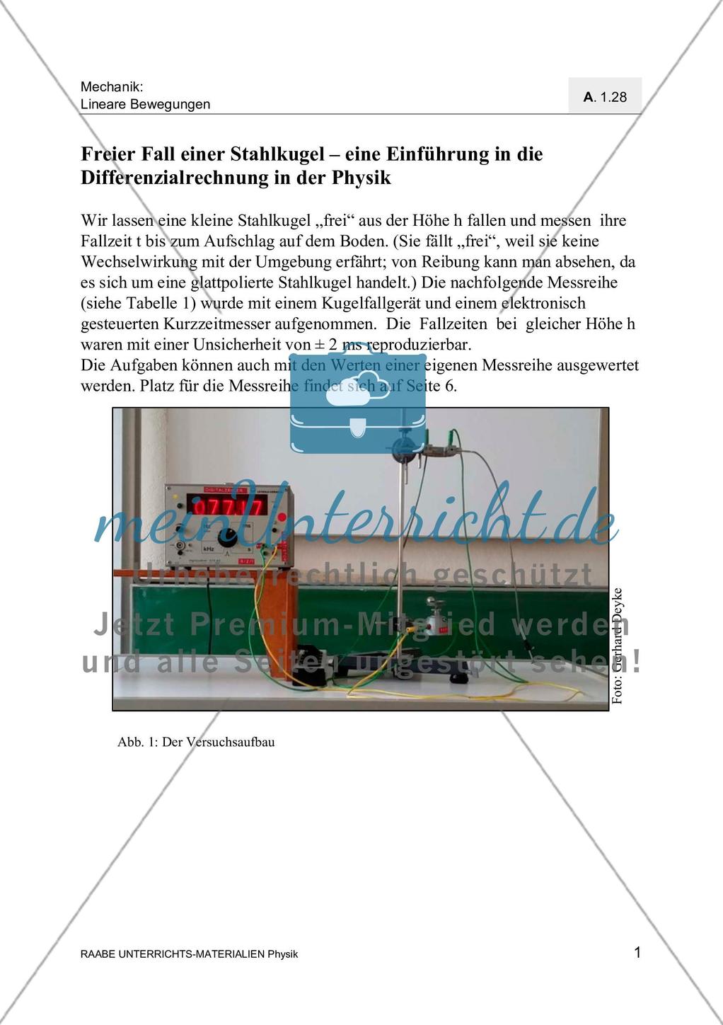 Freier Fall einer Stahlkugel Preview 3