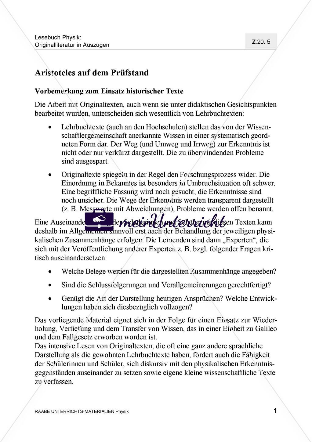 Aristoteles auf dem Prüfstand Kritische Betrachtung des freien Falls Preview 3