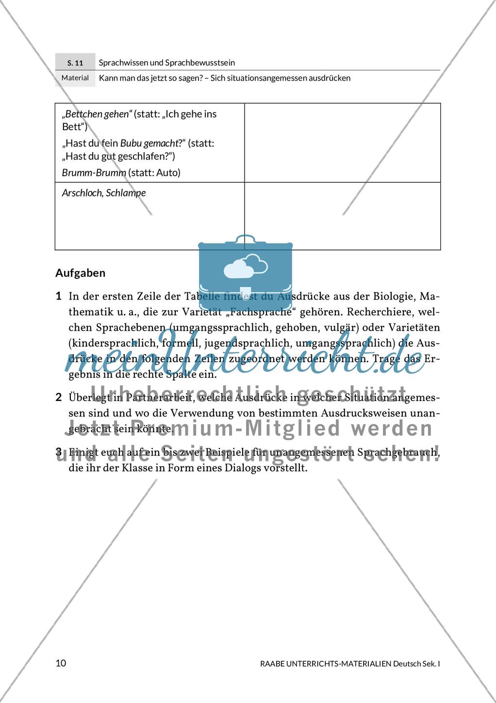 Situationsangemessen Sprechen: Sprachebenen Preview 2