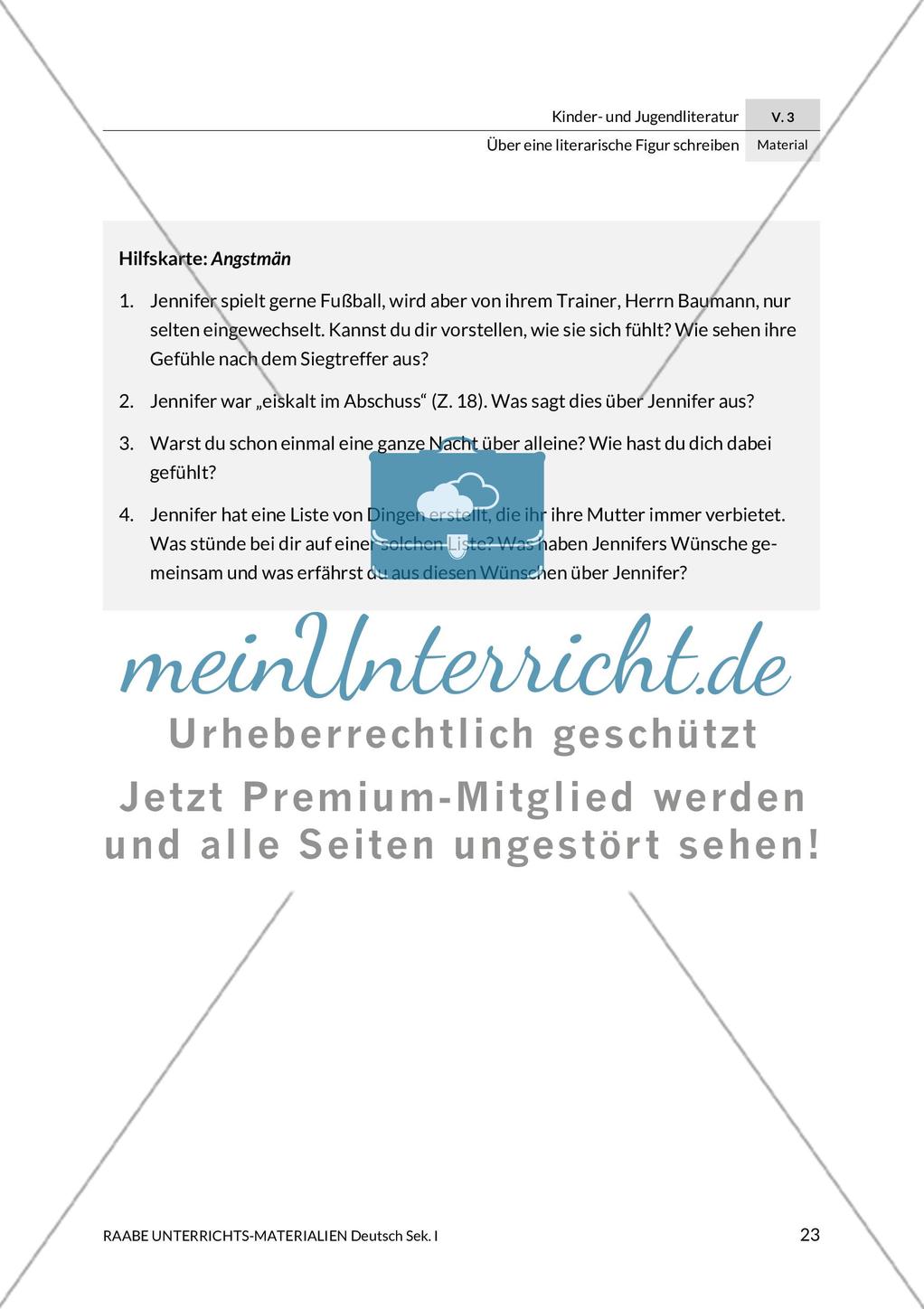 Literarische Charakteristik: Implizite Informationen Preview 4