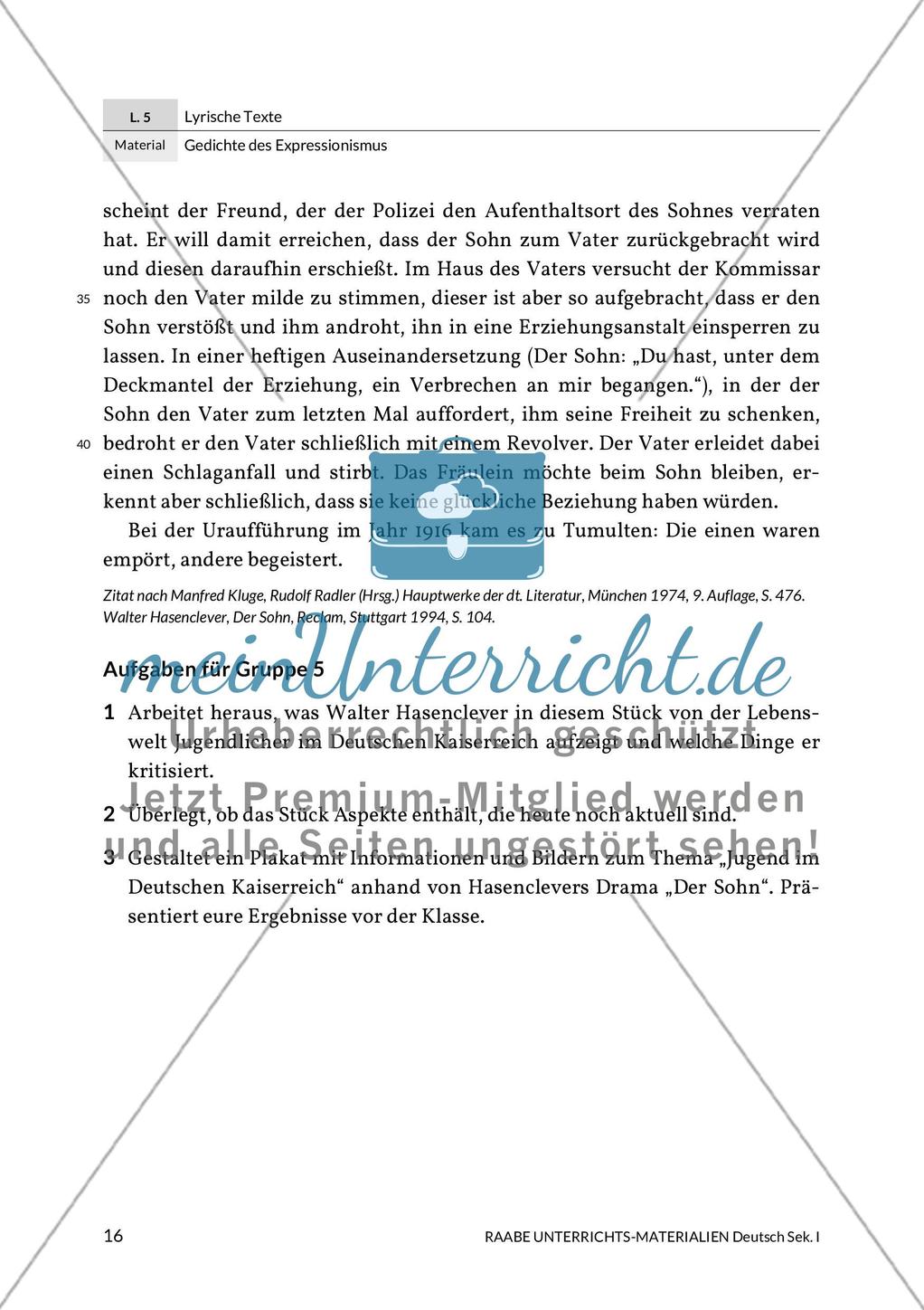 Expressionistische Lyrik - Jakob van Hoddis: Weltende Preview 11