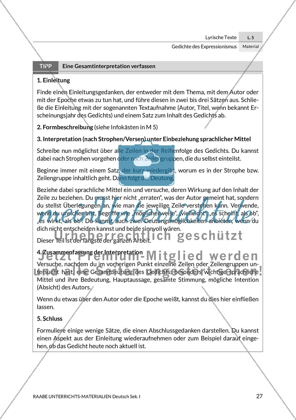 Expressionistische Lyrik - Jakob van Hoddis: Weltende Preview 22