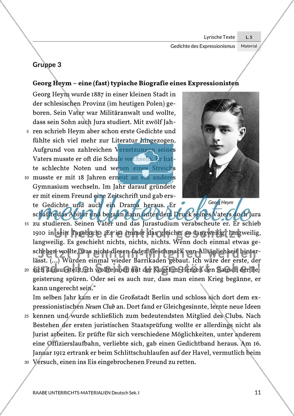 Expressionistische Lyrik - Jakob van Hoddis: Weltende Preview 6