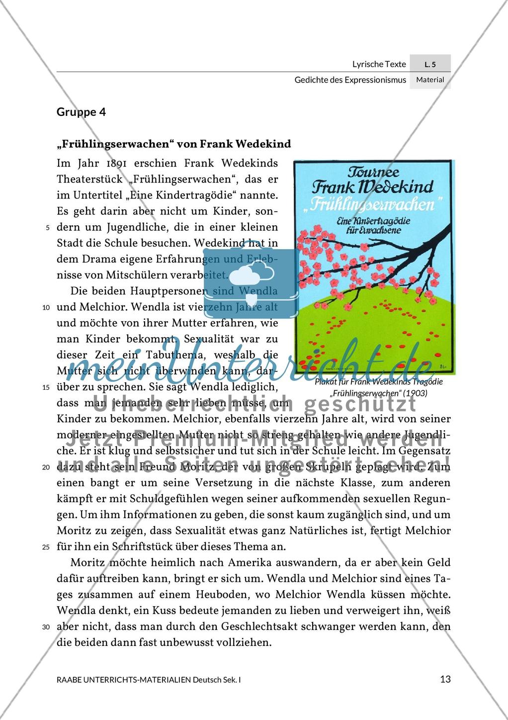 Expressionistische Lyrik - Jakob van Hoddis: Weltende Preview 8