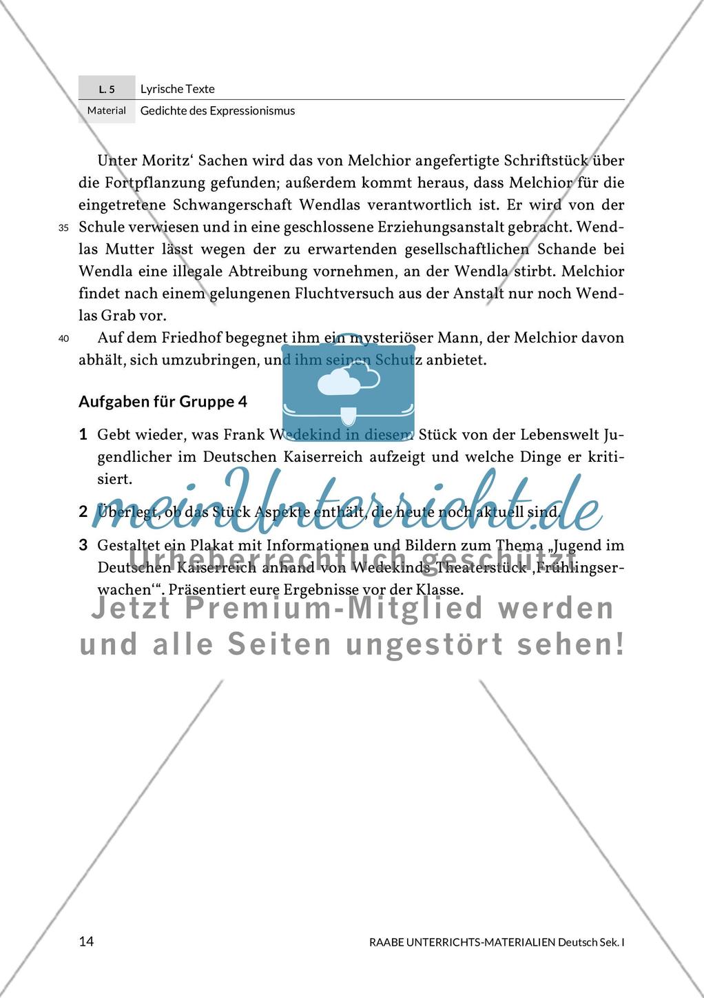 Expressionistische Lyrik - Jakob van Hoddis: Weltende Preview 9