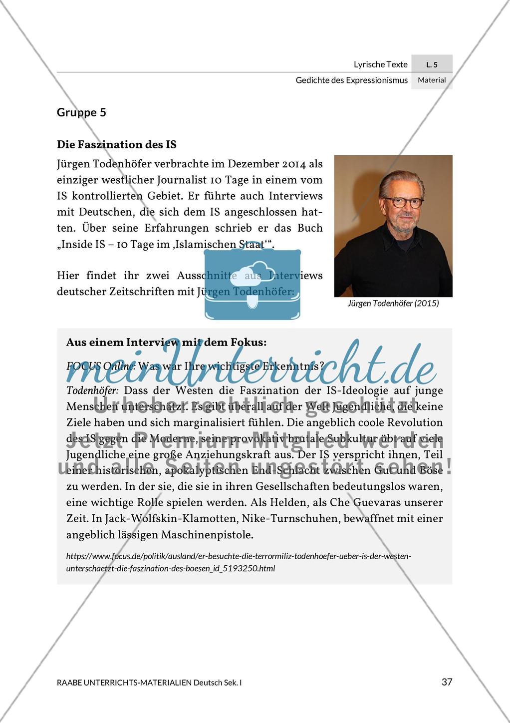 Expressionistische Lyrik - Richard Dehmel: Deutschlands Fahnenlied und Ernst Stadler: Sterben Preview 10