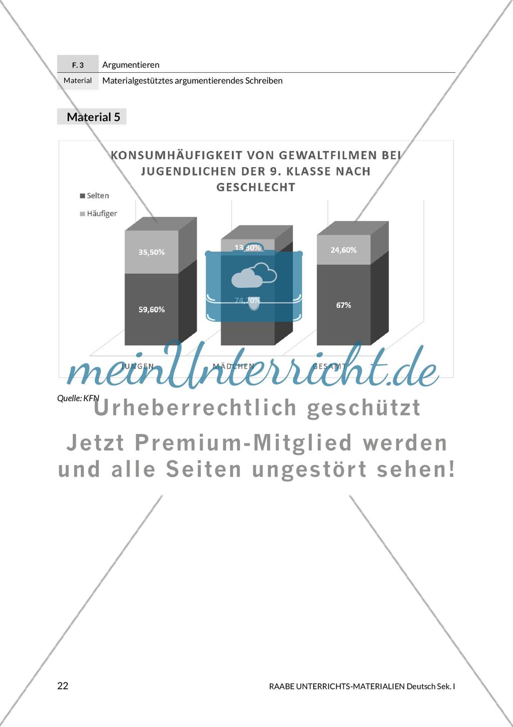 Argumentierendes Schreiben - Rede zum Thema Gewaltdarstellungen in den Medien Preview 17