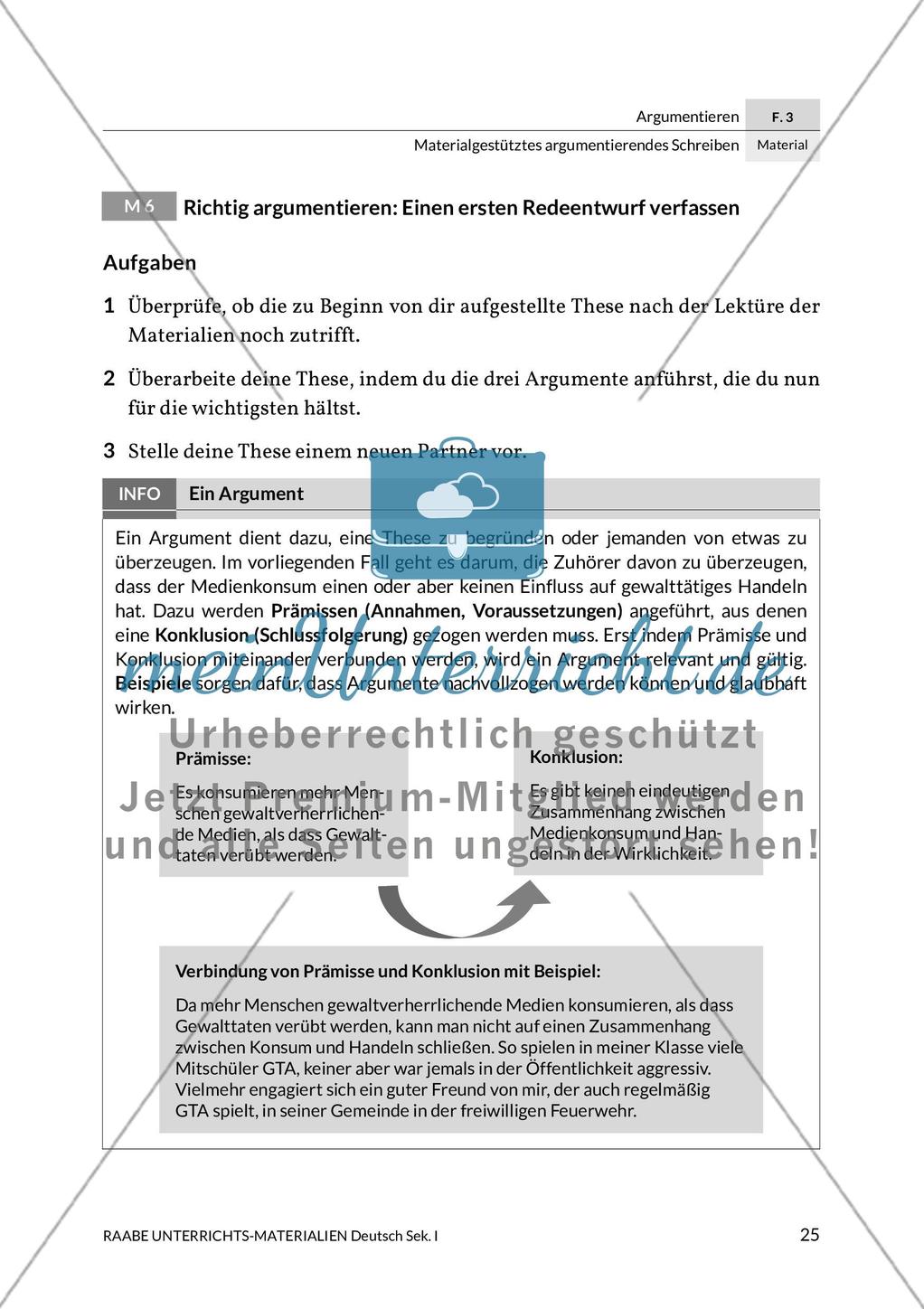 Argumentierendes Schreiben - Rede zum Thema Gewaltdarstellungen in den Medien Preview 20