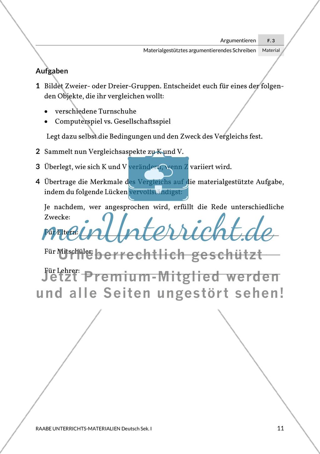 Argumentierendes Schreiben - Rede zum Thema Gewaltdarstellungen in den Medien Preview 6