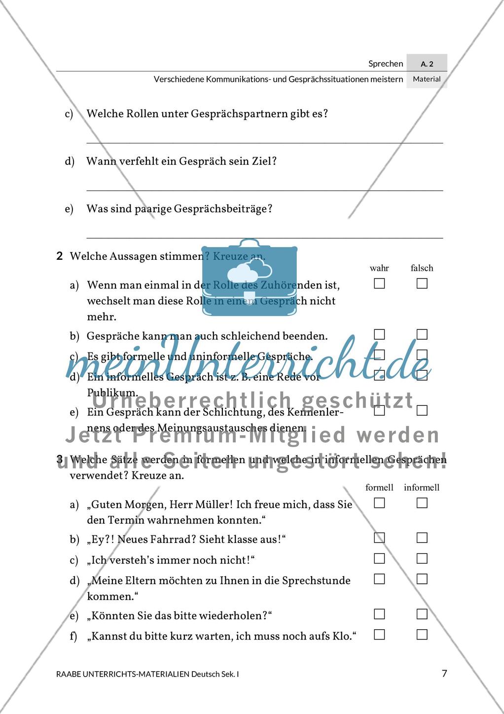 Sprechkompetenz: Gespräche und Gesprächsformen Preview 3