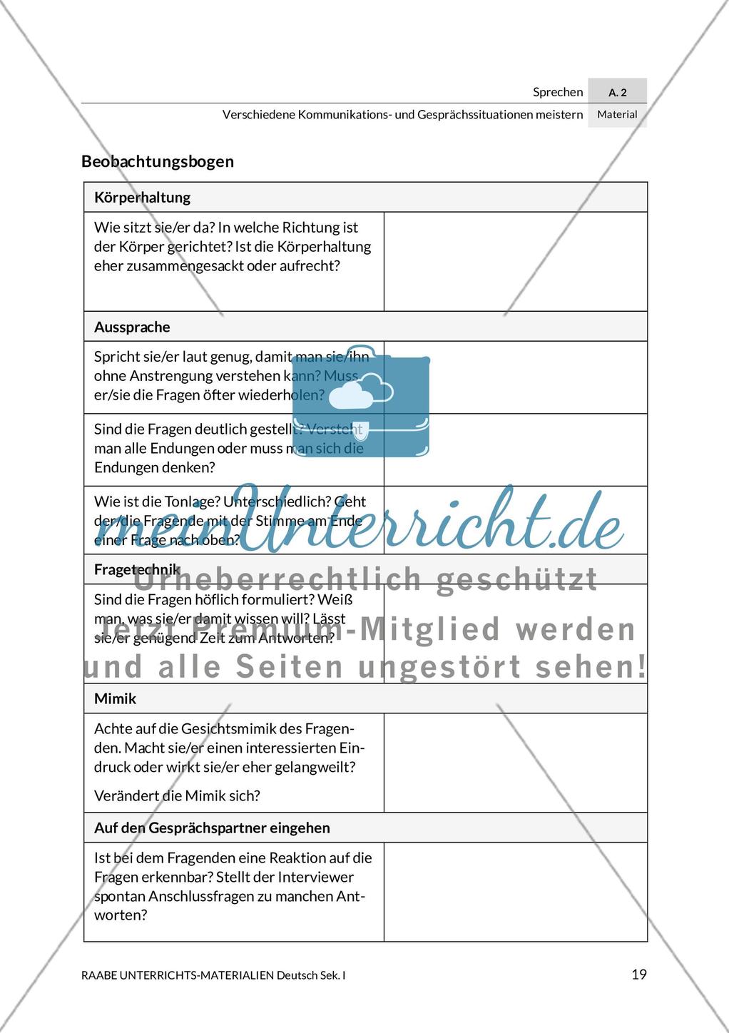 Sprechkompetenz: Führen von Interviews Preview 4