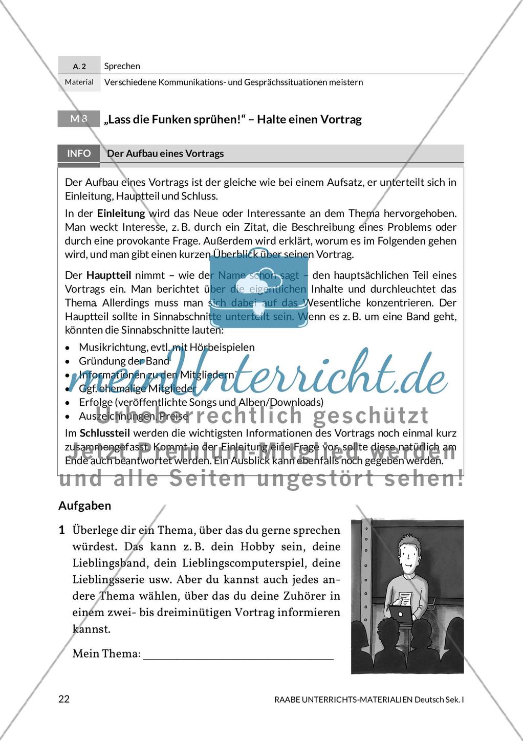 Sprechkompetenz: Halten von Vorträgen Preview 1